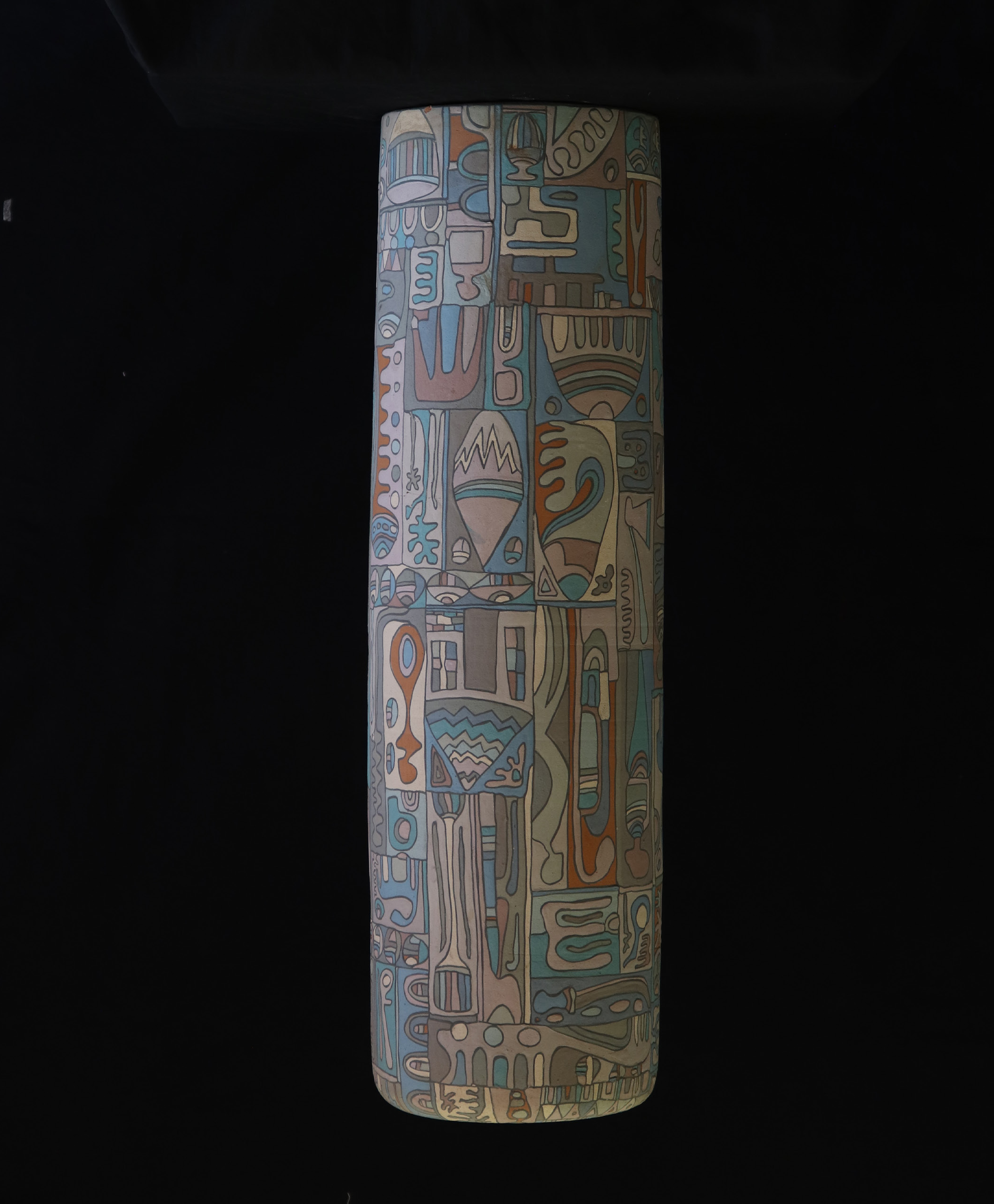 ganda clans vase 2015 earthenware underglaze colors e1720346447952 ganda clans vase 2015 earthenware underglaze colors e1720346447952