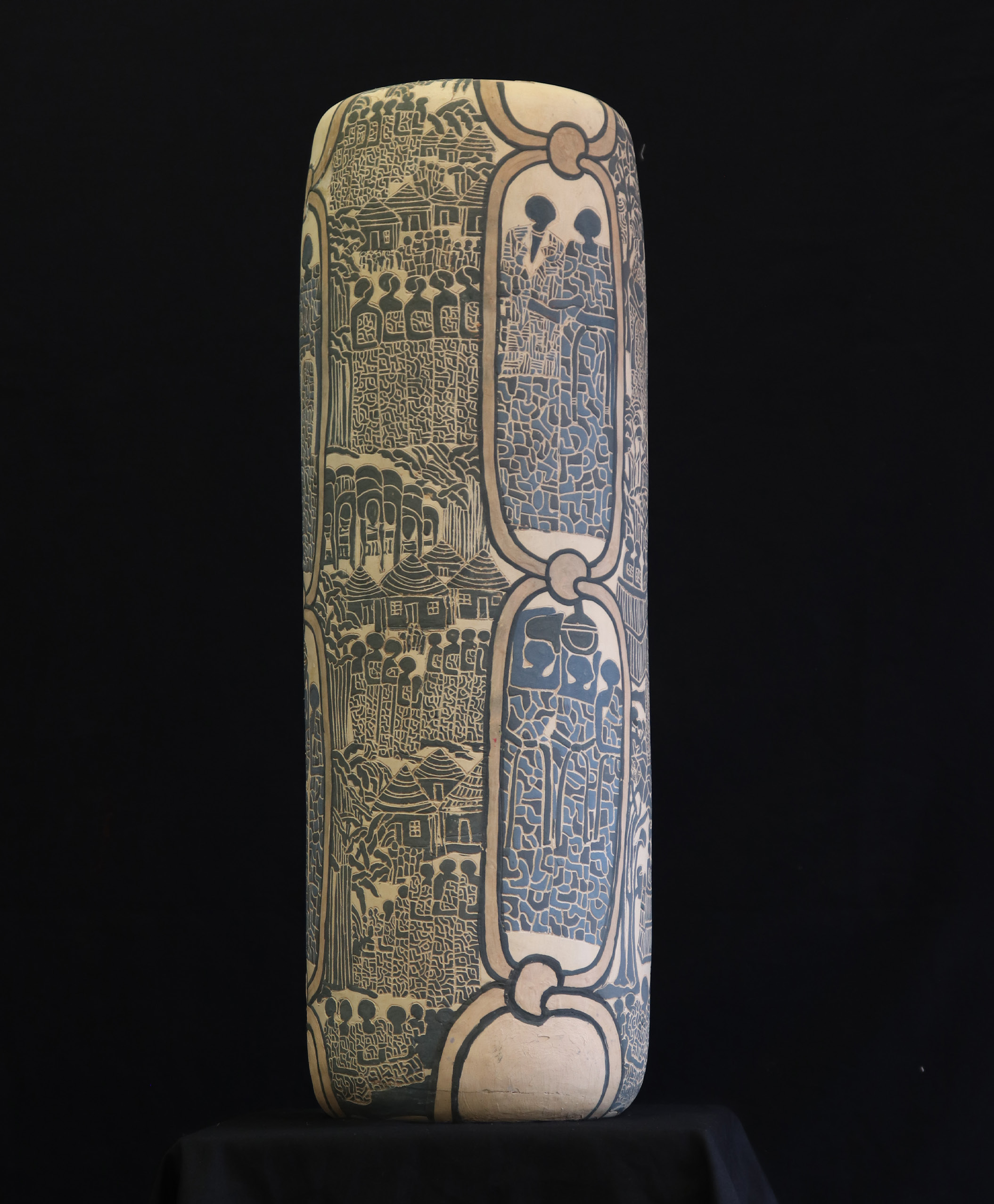 my village 1999 earthenware sgraffito with underglaze colors e1720346343773 my village 1999 earthenware sgraffito with underglaze colors e1720346343773