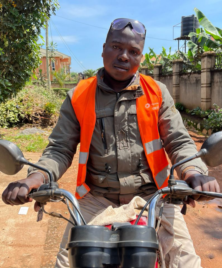 Paul Ssembatya boda boda man photographed in Namugongo