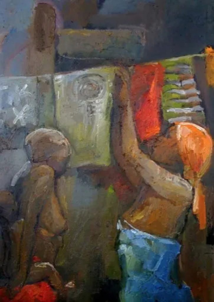 Gossip II 2011 oil on canvas 55 x 70 cm