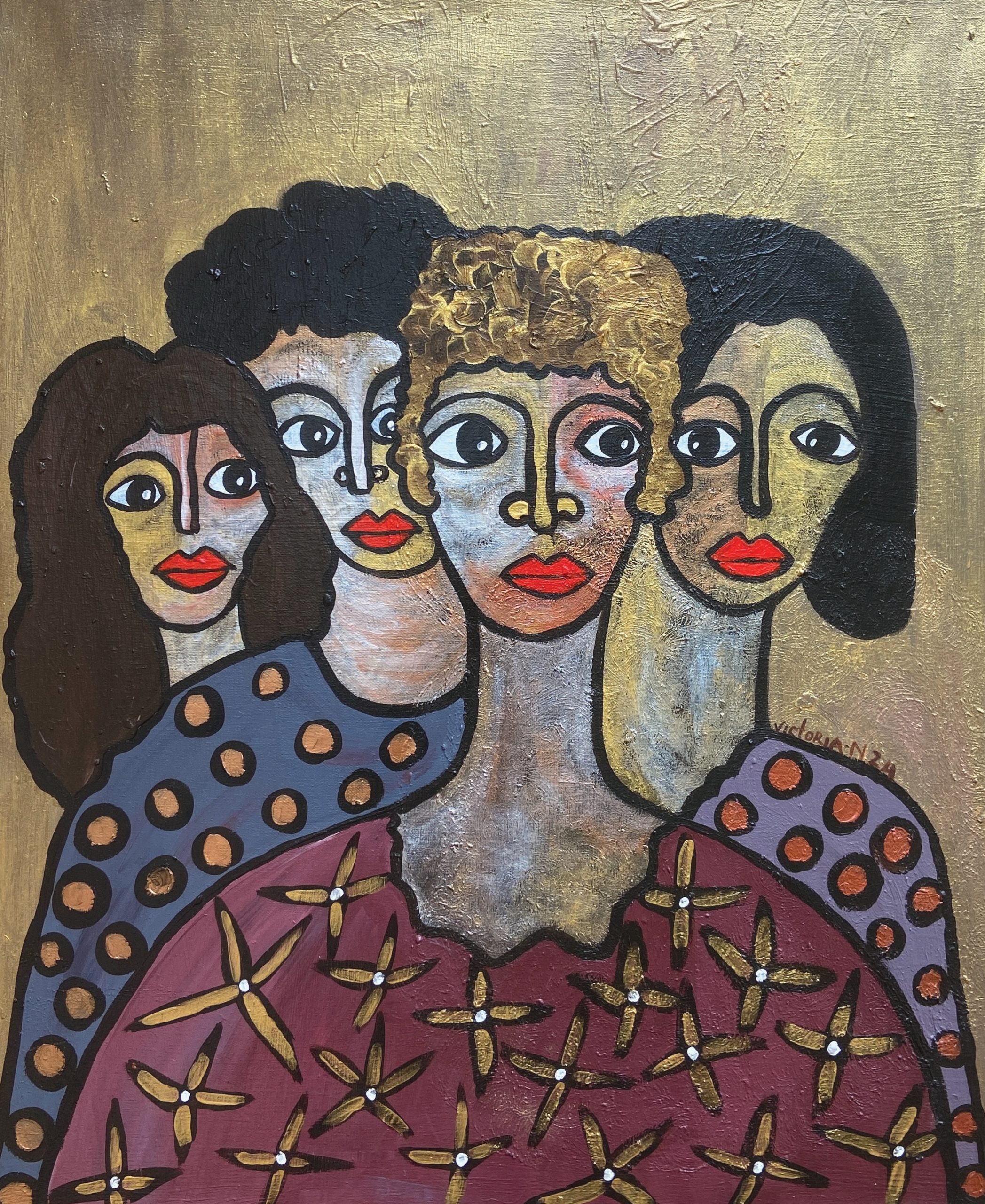 Victoria Nabulime, Reincarnation, 2024, acrylic on canvas, 62 x 76 cm