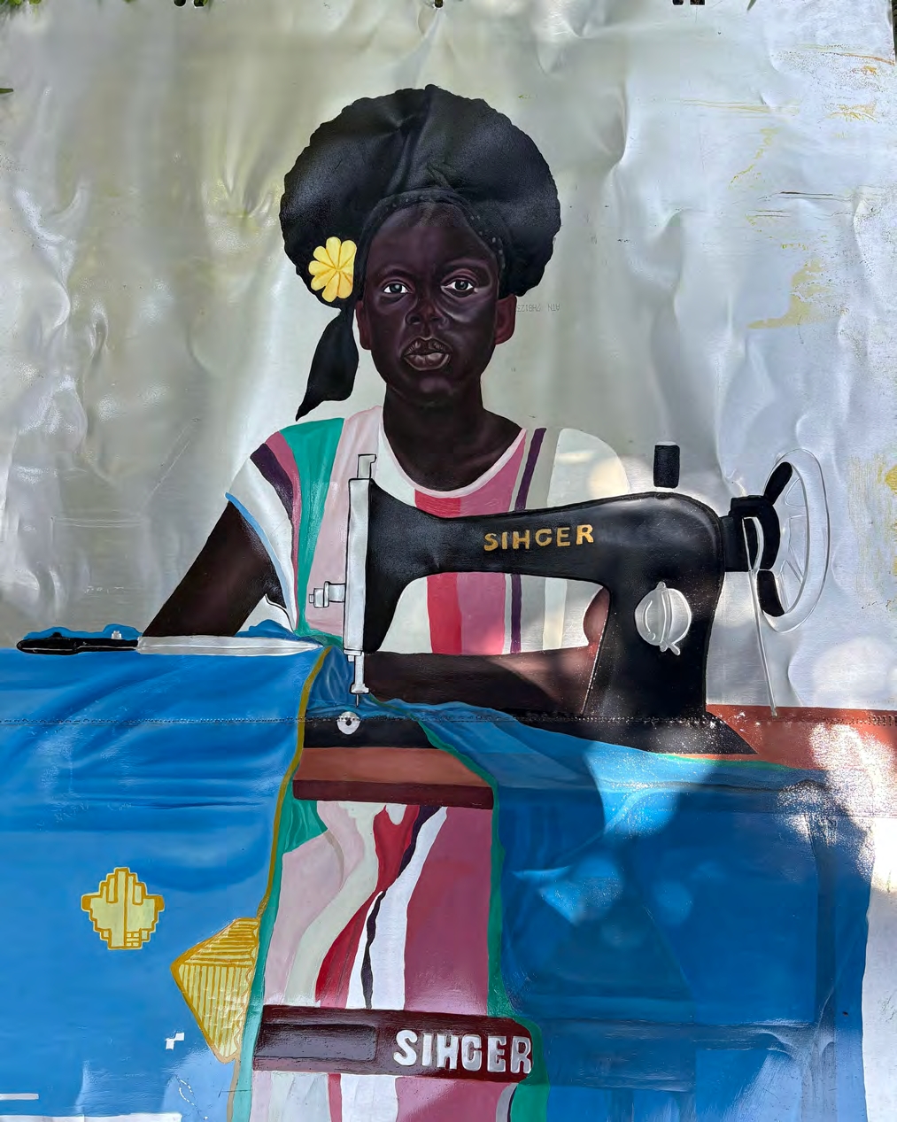 Ronald Odur, Kukyalani, 2021, oil on aluminum plate, 118 x 75 cm