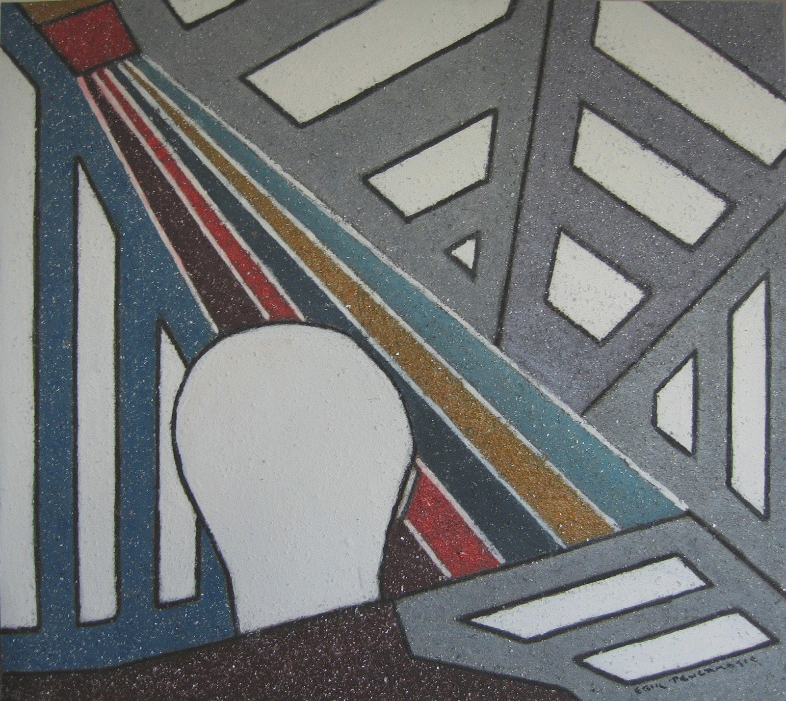 25. Geometric Painting of a Head with Colorful Rays The Weganda Review Issue 13