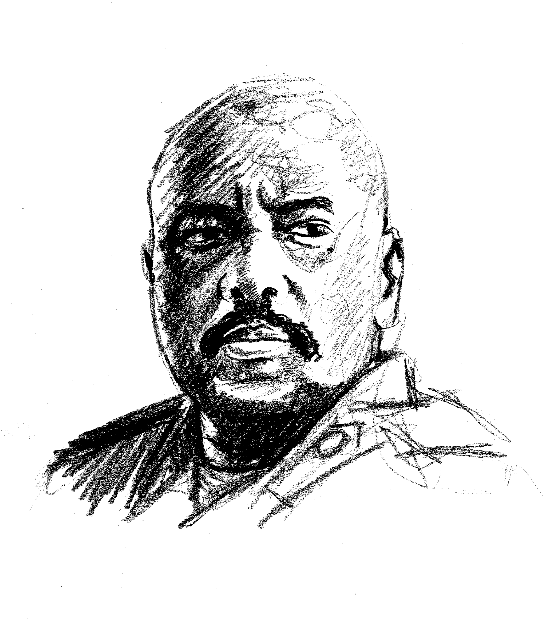 Gen. Muhoozi Kainerugaba; illustrated for TWR by Farooq Ssebaggala
