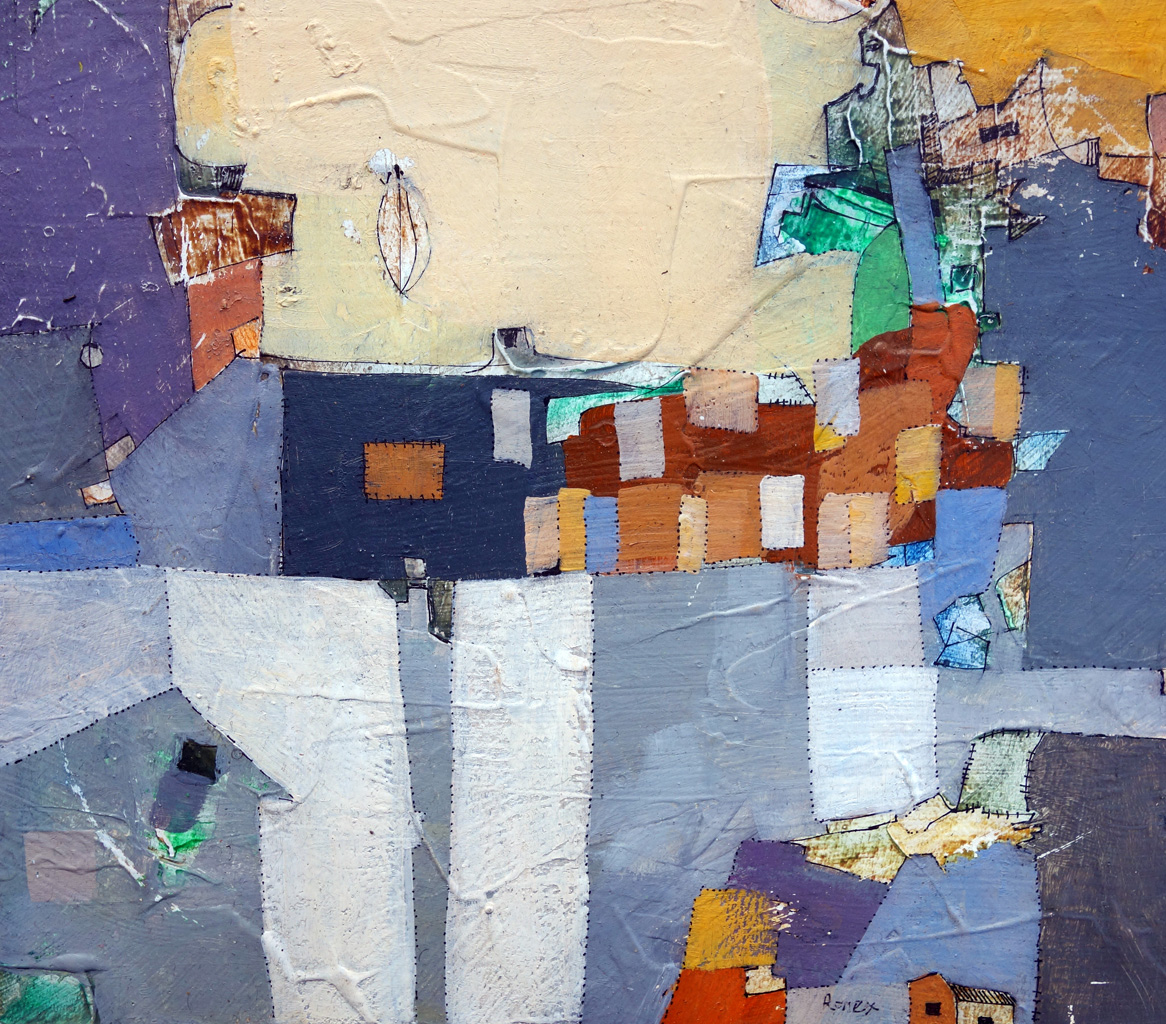 Landscape, 2012, acrylic/ink on board, 18 x 18 cm