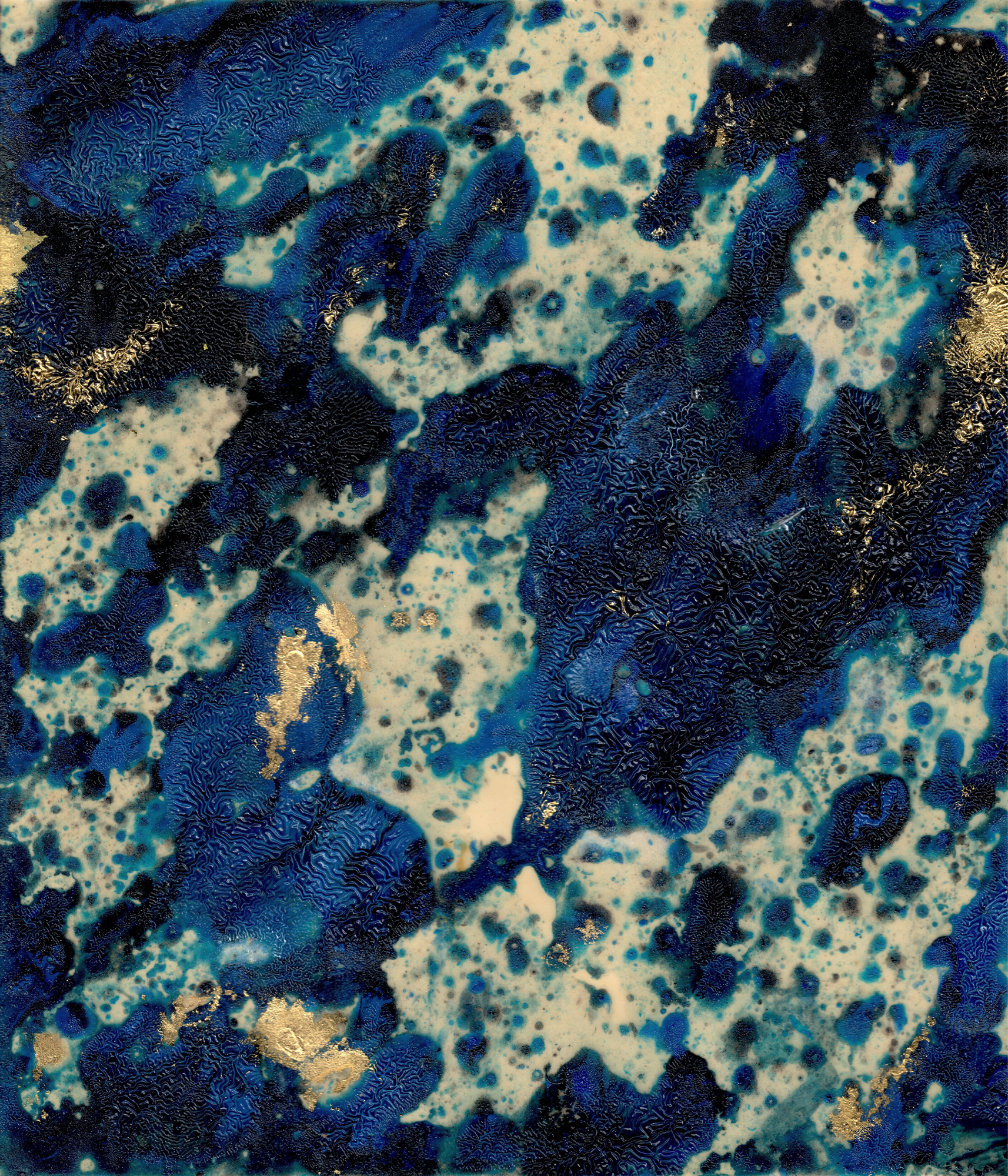 andromeda 2017 25cm x 25cm oil 24ct gold on paper 4th